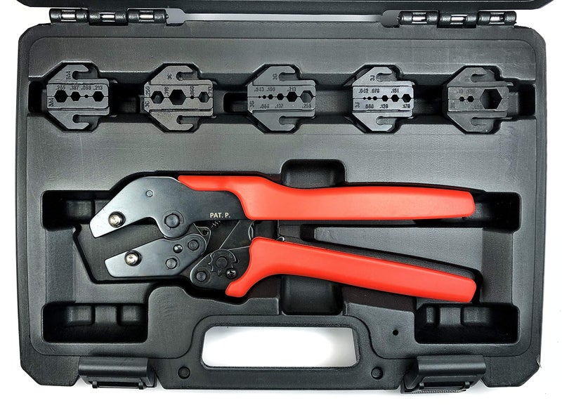 Basoteeuo ConnectoRF Professional Quick Interchangeable Crimping Tool Kit for Coax RF connectors with 5 Die Sets - Image 2